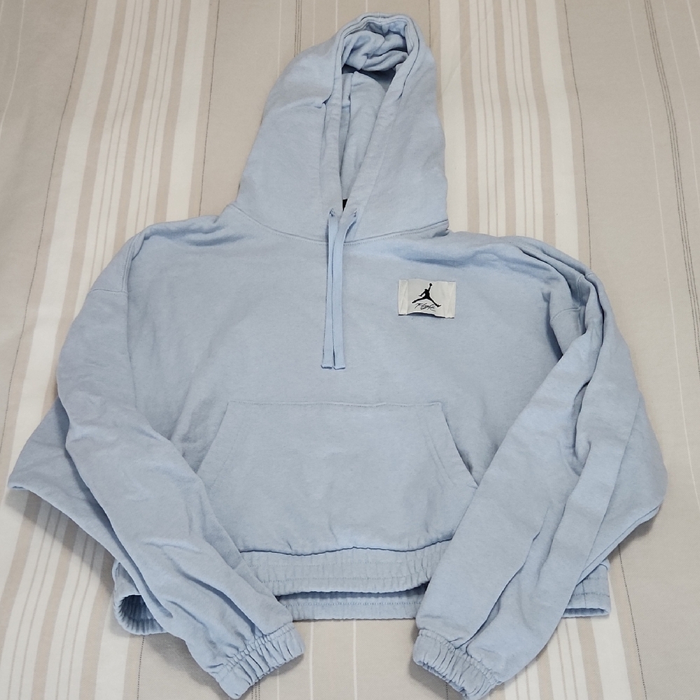 Women's Jordan Light Blue Cropped Hoodie
